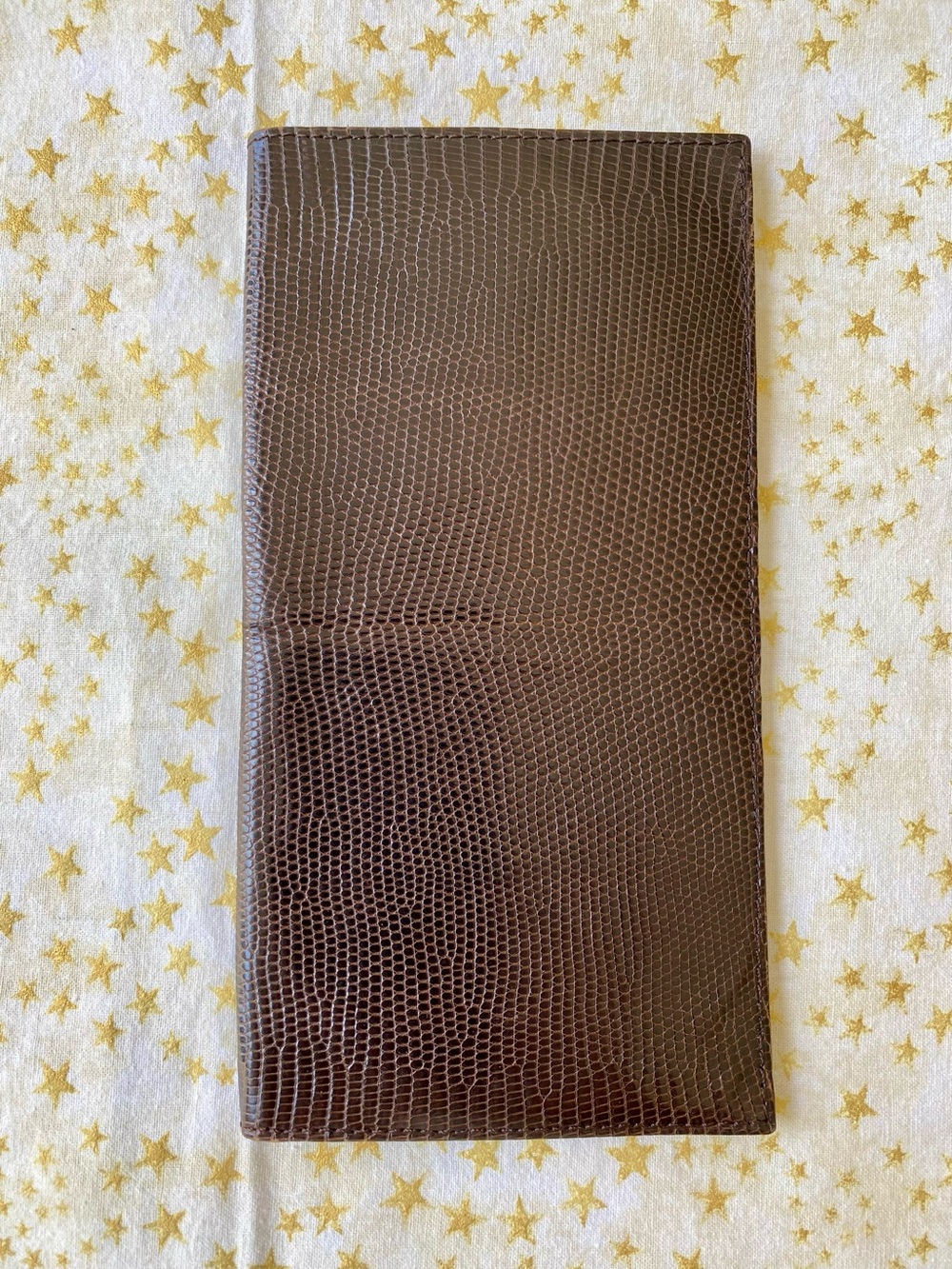 Rare VTG Dunhill Men’s Bifold “Coat” Wallet. Brown Lizard Skin.